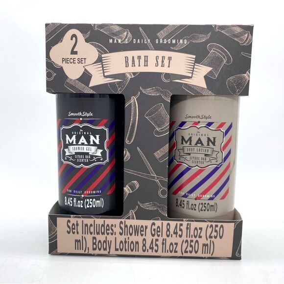 Men’s Citrus Oak Scented Lotion Shower Gel Gift Set New - Picture 1 of 4